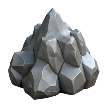 dramatic creative Rock Formation Jagged Gray Isolated on Transparent Background genuine png