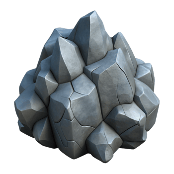 beautiful modern Rock Formation Jagged Gray Isolated on Transparent Background png