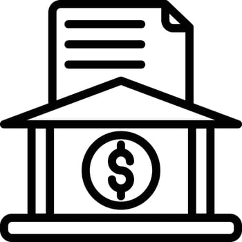 Loan Icon in Line Style vector