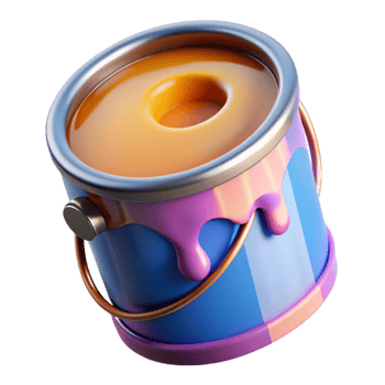 stunning creative Rotating Paint Can with Dripping Paint Transparent Background high resolution png
