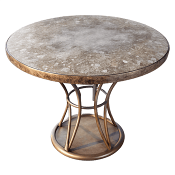 magnificent minimalist Round Dining Table Metal Base Transparent professional png
