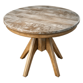 vibrant minimalist Round Dining Table Wood Finish Transparent authentic png