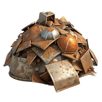 extraordinary artistic Rusted Metal Scrap Heap Isolated high resolution png