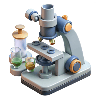 serene rustic Science Lab with Microscopes Transparent genuine png