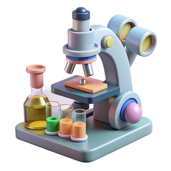 beautiful classic Science Lab with Microscopes Transparent original png