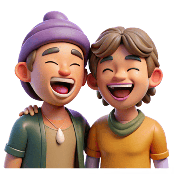impressive vintage Sharing a Laugh Outdoors Isolated detailed png