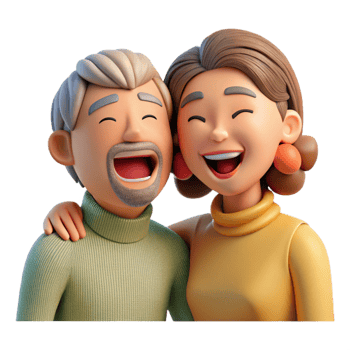 elegant modern Sharing Laughter and Love Cutout png