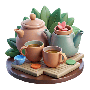 dramatic artistic Sharing Life Lessons Over Tea Cutout detailed png