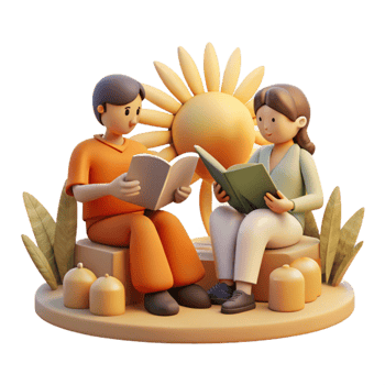 extraordinary creative Sharing Stories Under Warm Sunlight Cutout professional png