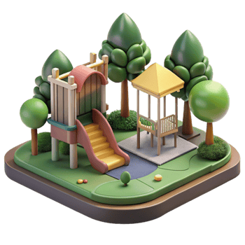 impressive rustic Side View of City Park Bench with Flowers Isolated png