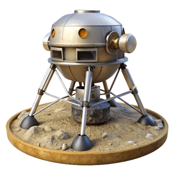 wonderful modern Side View of Futuristic Terraforming Machine Cutout high quality png