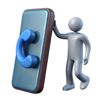 dramatic minimalist Silhouetted Figure Reaching for Phone Isolated exclusive png
