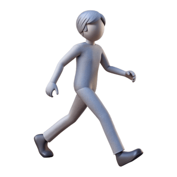 vibrant minimalist Silhouette Figure Walking Motion Cutout with White Shadow Effect high quality png