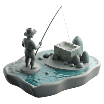 magnificent rustic Silhouette of Person Fishing in Lake Cutout high quality png