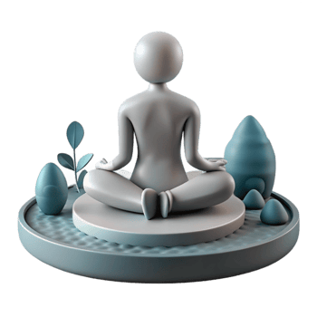 magnificent classic Silhouette of Person Meditating on Mountaintop Cutout original png