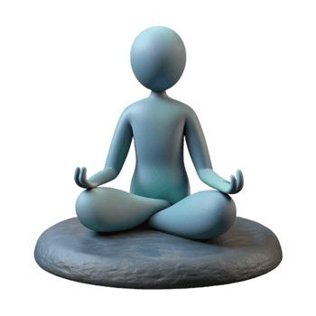 impressive contemporary Silhouette of Person Meditating on Mountaintop Cutout professional png