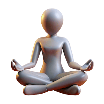 stunning rustic Silhouette of Person Meditating on Mountaintop Cutout premium png