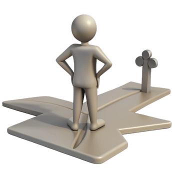 magnificent artistic Silhouette Standing at Crossroads Cutout original png