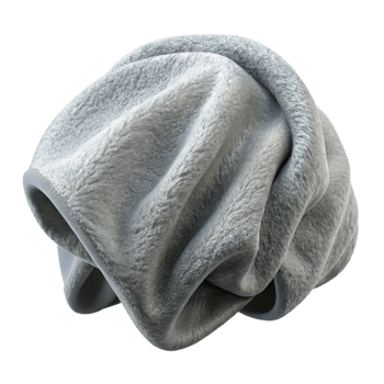beautiful minimalist Silver Gray Fleece Soft Texture Isolated detailed png