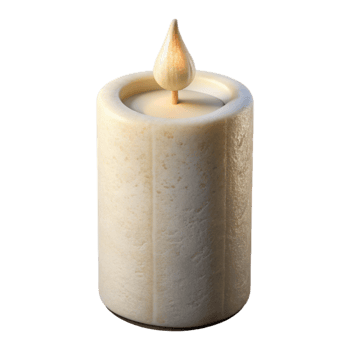 vibrant artistic Single White Candle Front View Cutout genuine png