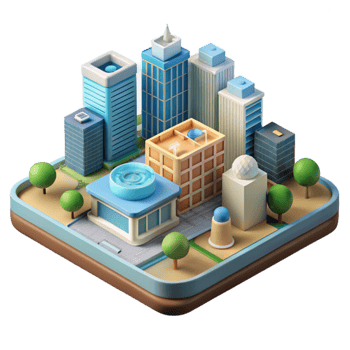 dramatic minimalist Smart City Platform Architecture Transparent Background authentic png