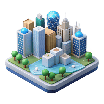 magnificent rustic Smart City Technology Ecosystem Transparent Background detailed png
