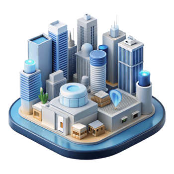 dramatic rustic Smart City Technology Ecosystem Transparent Background png
