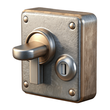 magnificent creative Smart Door Lock Brushed Metal Isolated Element png