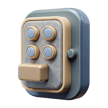 stunning minimalist Smart Door Lock Keypad Entry Option Isolated Element png