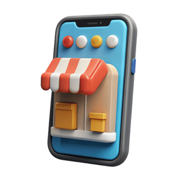 extraordinary rustic Smartphone Showing Virtual Store Interface Isolated detailed png