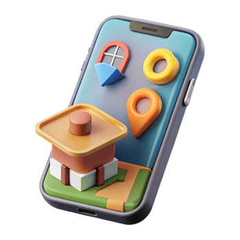 stunning minimalist Smartphone with Educational App Cutout high resolution png