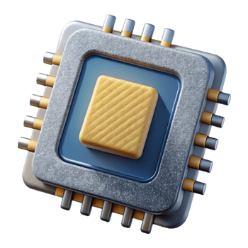 extraordinary modern Smart Textile Microprocessor Chip Isolated professional png