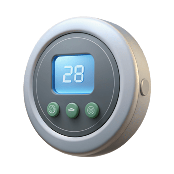 extraordinary artistic Smart Thermostat Digital Display Isolated high resolution png
