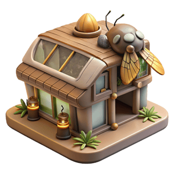 elegant modern Space Based Insect Farm Isolated premium png