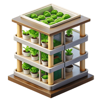 beautiful contemporary Space Greenhouse Exterior with Docking Port Cutout high resolution png