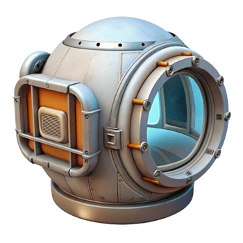 serene abstract Space Habitat Airlock Transparent Background exclusive png