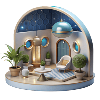 impressive contemporary Space Hotel Lobby Cutout with Interior Design png