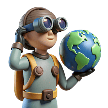 stunning vintage Space Tourist Observing Earth Cutout premium png