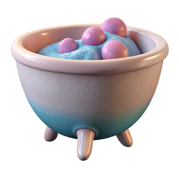 beautiful traditional Spherification Bath Cutout Isolated on Transparent Background authentic png