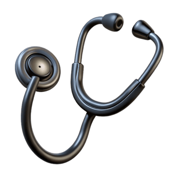 magnificent minimalist Stethoscope Icon Black Outline Isolated Element premium png