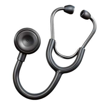 wonderful artistic Stethoscope Icon Black Outline Isolated Element premium png