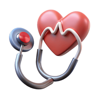stunning rustic Stethoscope with Heartbeat Icon Transparent Cutout professional png