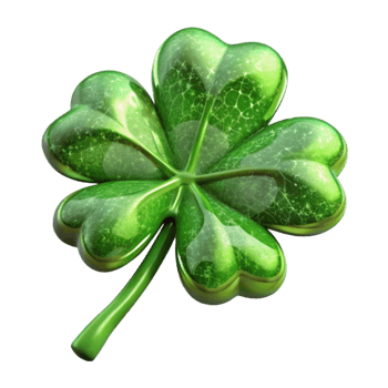 vibrant traditional St Patricks Day Shamrock Close Up Transparent Background exclusive png