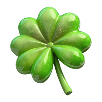 serene traditional St Patricks Day Shamrock Close Up Transparent Background detailed png