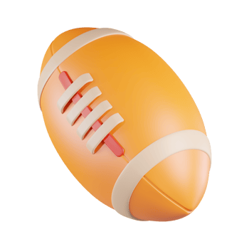 Rugby Ball 3D Icon png