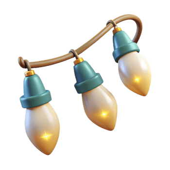 serene artistic String Lights Twinkling Festive Illumination Isolated genuine png