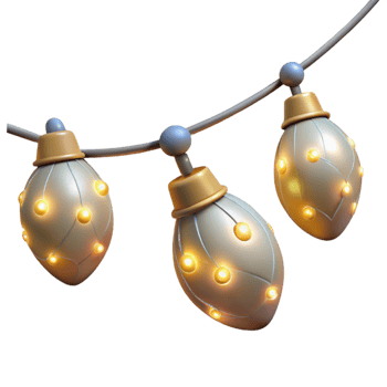 elegant abstract String Lights Twinkling Festive Illumination Isolated detailed png
