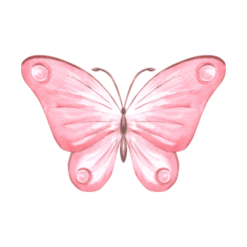 Butterfly delicate with pink wings. Hand drawn watercolor illustration. Flying insects. Spring exotic wild animals, bugs. Childrens print. Girl baby shower design element. Clipart for card, packaging. png