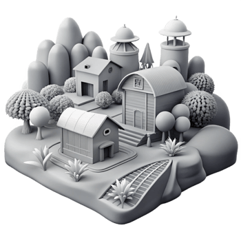 stunning vintage Sustainable Farming Practices Illustration Colorful Landscape Transparent high resolution png