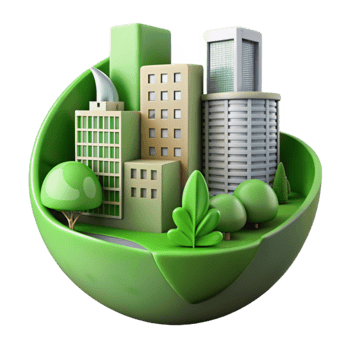 stunning vintage Sustainable Urban Design Element Cutout with Green Detail high quality png
